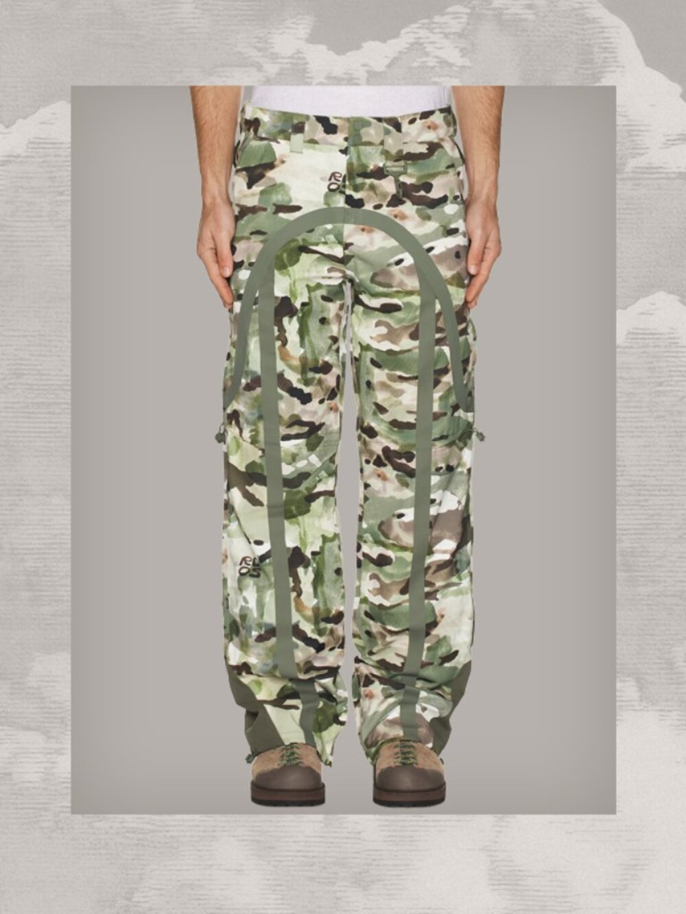 RCOS $350 Khaki Taped Seam Nylon Shell Track Pants 32x31 Waterproof Reese Cooper